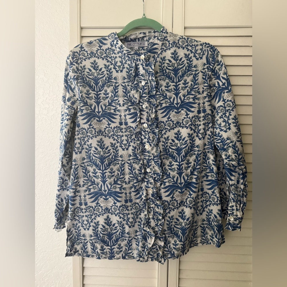Pink City Prints Cotton Blouse/Night Suit
